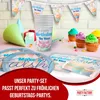 Happy Birthday Pastell – Partyset 41-tlg. mit Tellern, Produktbild-Vorschau 2