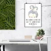 Mr. & Mrs. Panda Bild Pinguine Kuscheln DIN A0 - Weiß - Produktbild-Vorschau 2