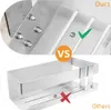 Comparison of two shower shelves, highlighting a design difference. Anteprima dell’immagine prodotto
