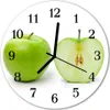 Glasuhr Wanduhr Küchenuhr Echt-Glas 30fi cm Apfel  grün Produktbild-Vorschau 1