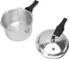 A pressure cooker pot and its lid are shown separately against a white background. Produktbild-Vorschau