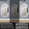 Oval Badspiegel mit LED-Hinterleuchtung 45x75cm Kaltweiß Produktbild-Vorschau 4