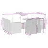 7-tlg. Garten-Sofagarnitur mit Kissen Beige Poly Rattan Produktbild-Vorschau 3