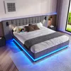 Sweiko Polsterbett, 180x200cm, mit LED-Leiste, Kopfteil mit Produktbild-Vorschau 3