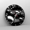 Wanduhr - Rund - Glasuhr - Chrom Metall Reflexion - 30x30cm Produktbild-Vorschau 4