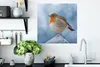 MuchoWow® Poster Rotkehlchen - Winter - Blau 50x50 cm - Produktbild-Vorschau 3