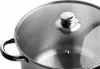 A close-up view of a stainless steel pot with a glass lid. Náhľad obrázku produktu