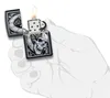 Zippo Sturmfeuerzeug Totenkopf-Uhr schwarz matt Produktbild-Vorschau 7
