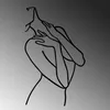 Wallity, Woman Lines, Wanddeko, Schwarz, Metall, 53 x 86 cm Produktbild-Vorschau 5