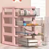 Stolový úložný box, viacúrovňový, priehľadný plast, veľká Náhľad obrázku produktu 5