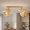 Luxolar LED Deckenlampe 2-flammig E27 Rattan Boho Produktbild-Vorschau 3
