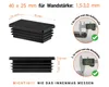 Lamellenstopfen rechteckig 40x25 mm Schwarz 5 Stück Produktbild-Vorschau 2