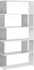A white and concrete-look bookshelf against a white background. Produktbild-Vorschau