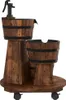 vidaXL Gartenbrunnen mit Rollen und Pumpe 55x55x80 cm Produktbild-Vorschau 4