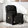 A black recliner chair is shown in a living room setting. Produktbild-Vorschau