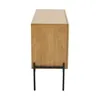 A side view of a wooden cabinet with black metal legs against a white background. Anteprima dell’immagine prodotto