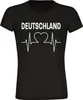 multifanshop Damen T-Shirt - Deutschland - Herzschlag, Produktbild-Vorschau 1
