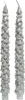Set aus 2 Wachskerzen 26,4 cm Silber Weihnachtsbaum Produktbild-Vorschau 2
