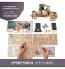 3D houten mechanisch puzzel: Historische auto UGR-T Productafbeelding-voorbeeld 8