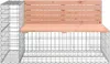 vidaXL Gartenbank aus Gabionen 244x71x65,5 cm Massivholz Produktbild-Vorschau 4