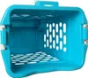 A blue plastic laundry basket with ventilation holes. Produktbild-Vorschau