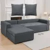 Dicke Sofabezug Ecksofa L Form Jacquard Stretch Sofa Produktbild-Vorschau 13