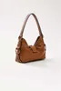 Braune Mini-Handtasche mit Reißverschluss & Kontrastdetails Produktbild-Vorschau 8
