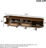 okwish Ovaler TV-Schrank TV-Ständer mit Schubladen und Produktbild-Vorschau 6