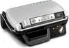 A close-up, slightly angled view of a silver and black electric grill. Produktbild-Vorschau