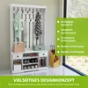 Garderobenständer mit Schuhbank, Kleiderschrank mit 9 Haken Produktbild-Vorschau 5