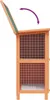 A wooden pet cage with the lid open, showing the interior. Produktbild-Vorschau