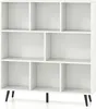 A white bookshelf with black legs on a white background. Podgląd zdjęcia produktu