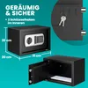 Deuba® Tresor Safe 31x20x20cm Doppelstahlbolzen Stahltür Produktbild-Vorschau 5