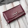 Damenbrieftasche aus lackiertem Leder mit Krokoprägung, Produktbild-Vorschau 4