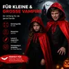 Roter Vampir Umhang mit Kapuze – Kostüm für Kinder & Produktbild-Vorschau 6