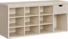 A shoe bench with multiple compartments and a drawer. Produktbild-Vorschau