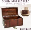Kingpower Schatztruhe aus Holz Box mit Schloss Schatzkiste Produktbild-Vorschau 2