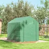 Serra in plastica Outsunny con ripiano per fiori e pomodori Anteprima dell’immagine prodotto 8