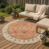 Vintage Gartenteppich Rund - Santo Flora Terrakotta Produktbild-Vorschau 2