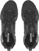 A top-down view of a pair of black Nike running shoes. Voir les images du produit