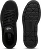 A pair of black Puma sneakers, shown from the top and the sole. Produktbild-Vorschau