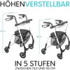 Leichter Indoor Rollator IR10+ Weiß - Wohnungsrollator Produktbild-Vorschau 6