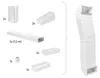 A collection of white ventilation components and a partially assembled ventilation duct system. Anteprima dell’immagine prodotto