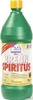 A green plastic bottle of Robbyrob Brennspiritus with a yellow cap, set against a white background. Produktbild-Vorschau