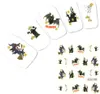 Tattoo Nail Halloween Kürbis Fledermaus Glitzer Aufkleber Produktbild-Vorschau 1