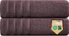 2er Set Saunatücher Plain bordeaux-rot 90x200 : Produktbild-Vorschau 1