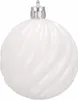 A single white Christmas ornament with a spiral texture. Náhľad obrázku produktu
