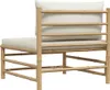 vidaXL Garten-Mittelsofa mit Kissen Cremeweiß Bambus Produktbild-Vorschau 5
