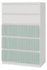 Commode enfant avec tiroirs DUSTER – blanc / menthe Voir les images du produit 6