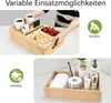 Bambus Couchbar, abnehmbarer Deckel, Snackbox, Sofatablett, Produktbild-Vorschau 4